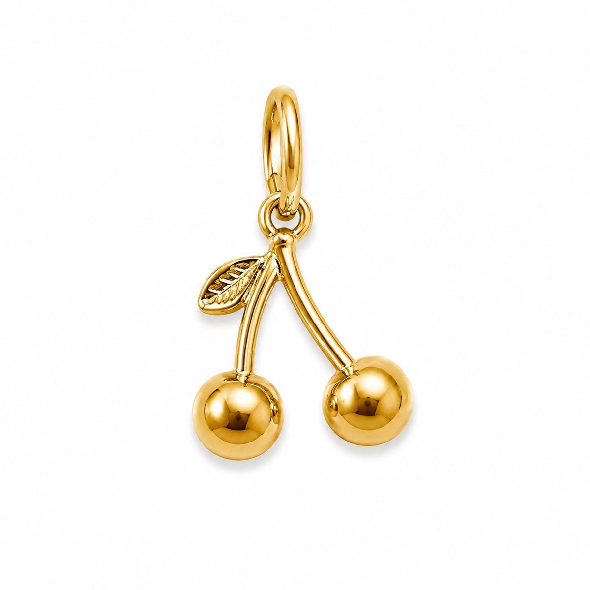Gold Cherry Charm