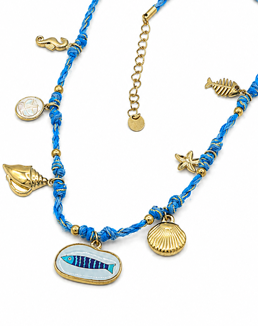 COLLANA BEADS BLUE