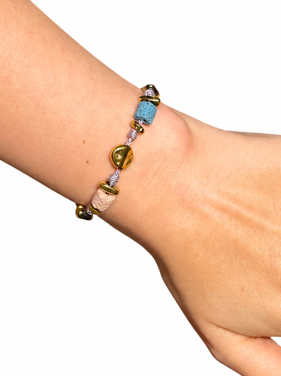 BRACCIALE BEADS VIOLET